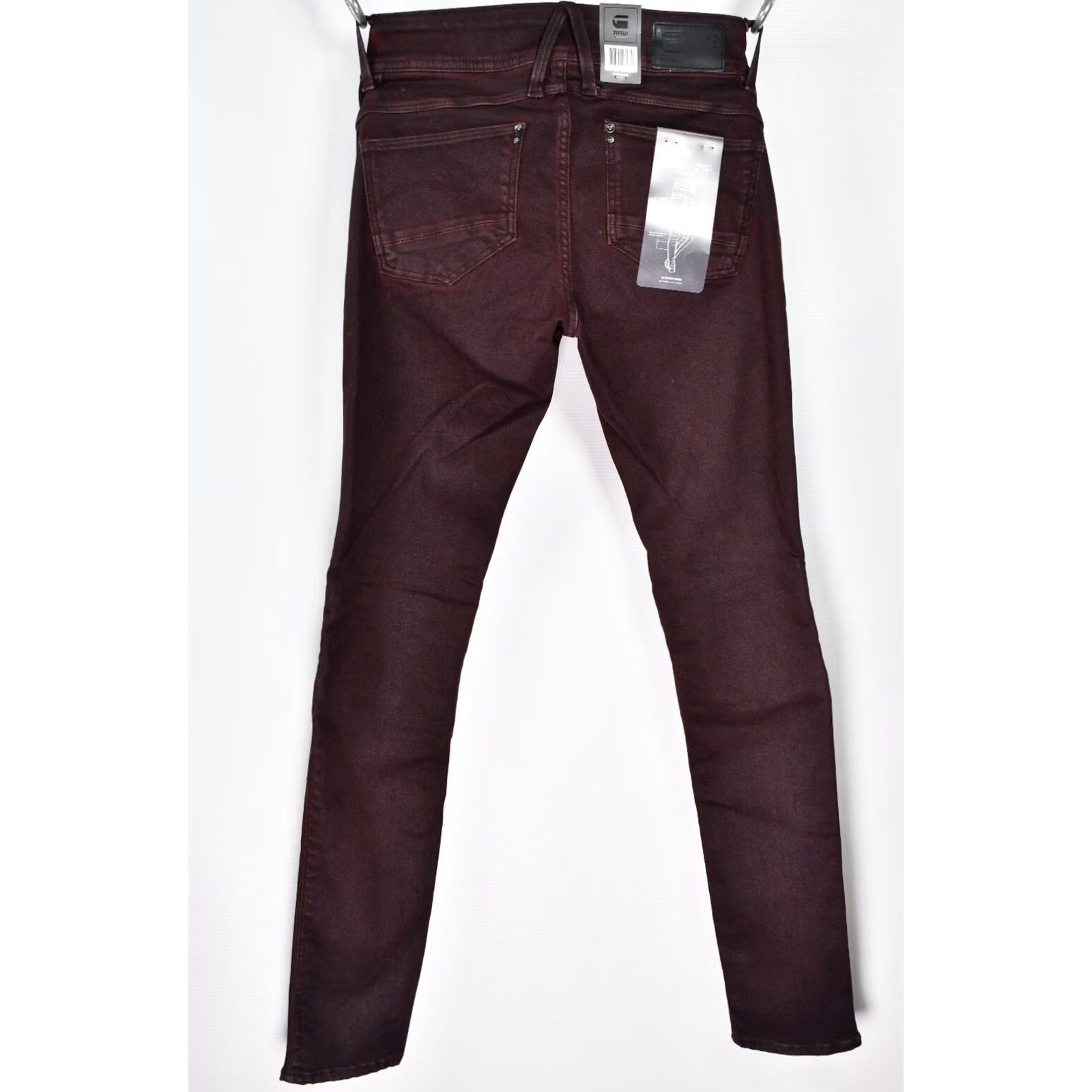 G-Star G-Star Lynn Custom Mid Skinny Pants WOMENS Merlot W26/L32 Skinny Front Flat Front Casual Vintage 90s Size 26" / US 2 / IT 38 - 7 Thumbnail