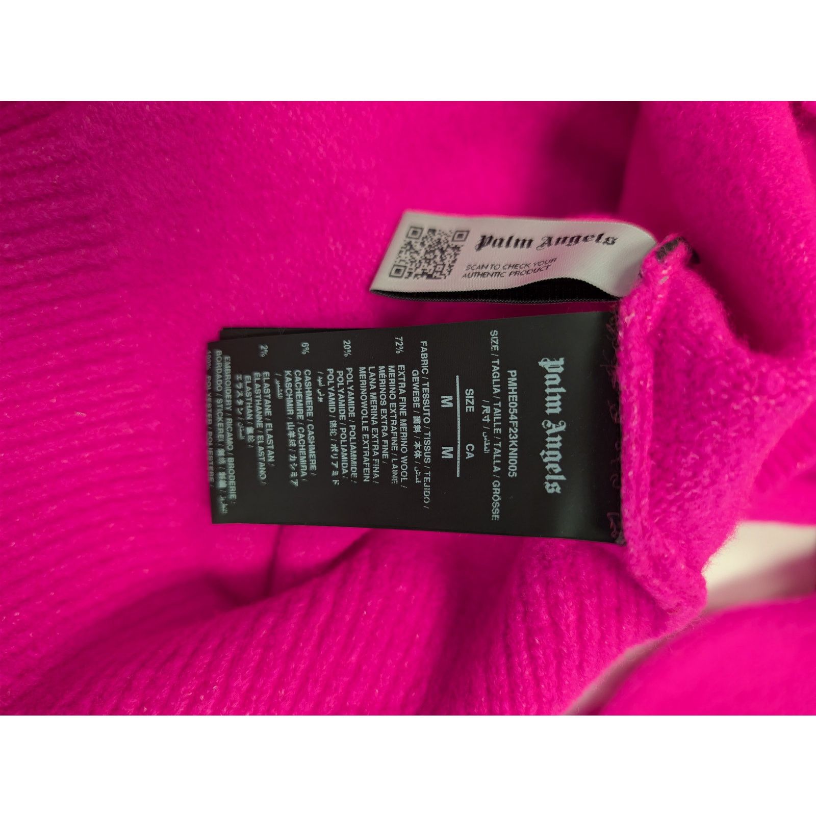 Palm Angels o1rshd1 Basic Logo Sweater in Fuchsia / Black Size US M / EU 48-50 / 2 - 18 Thumbnail