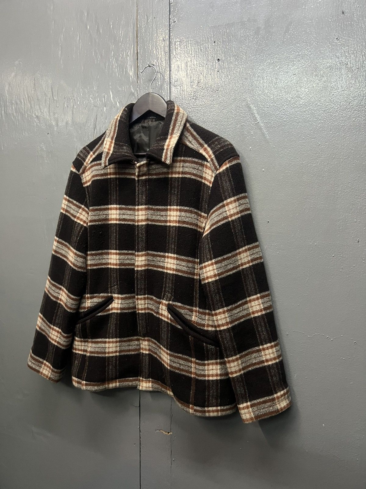 Michel Klein Michel Klein Wool Tartan Zipper Jacket Size US M / EU 48-50 / 2 - 2 Thumbnail