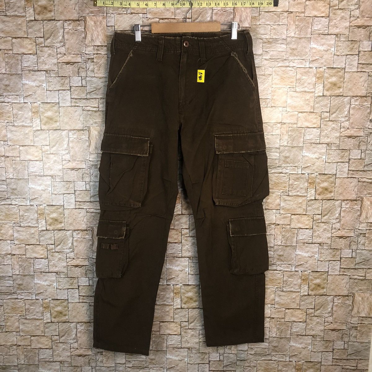 Japanese Brand Example Big pocket Dark Brown Cargo Multipocket Pants #A80 Size US 29 - 1 Thumbnail