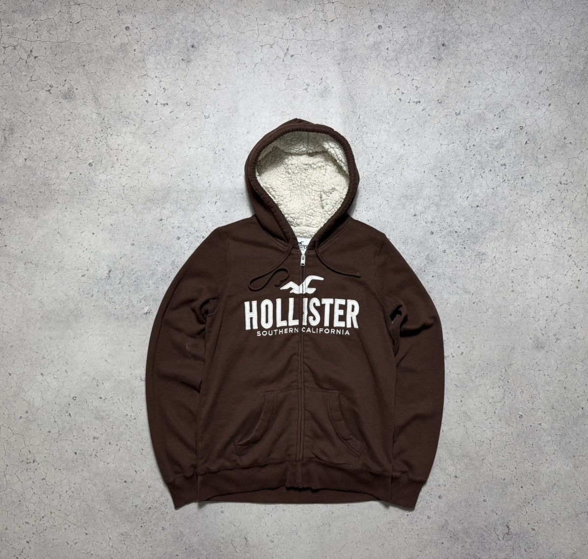 Hollister Hollister Fur Y2K Full Zip Hoodie Brown Big Logo Size S Size US S / EU 44-46 / 1 - 2 Thumbnail