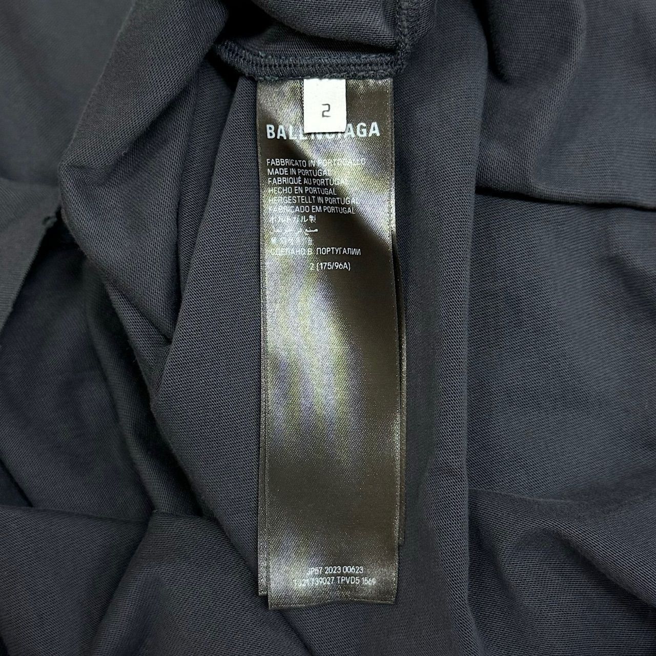 Balenciaga o1in1g0125 Large Fit T-Shirt in Black/White Size US M / EU 48-50 / 2 - 3 Thumbnail