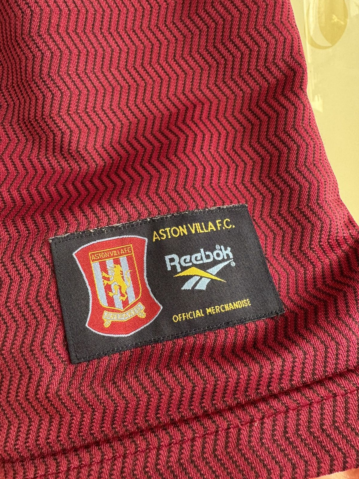 Reebok Vintage Aston Villa 1997-1998 Home Soccer Jersey Kit Shirt Size US L / EU 52-54 / 3 - 10 Thumbnail
