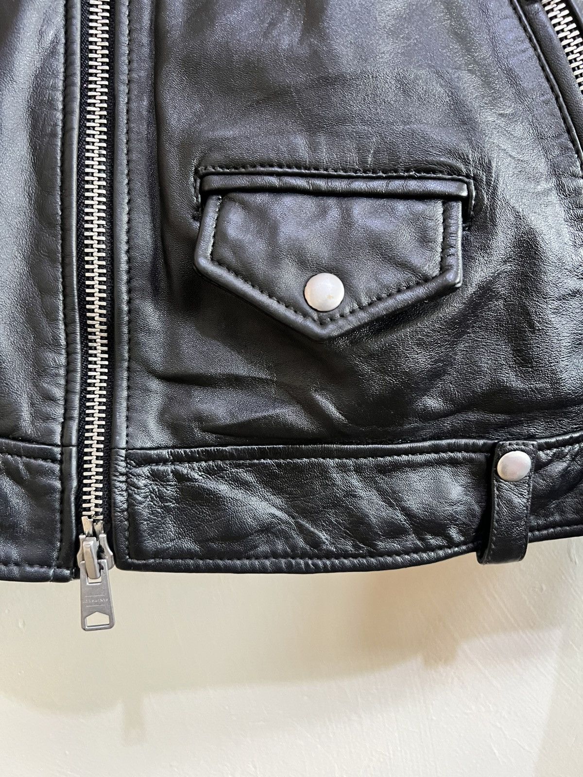 Allsaints ALLSAINTS BIKER MILO BLACK LEATHER JACKET Size US M / EU 48-50 / 2 - 9 Thumbnail
