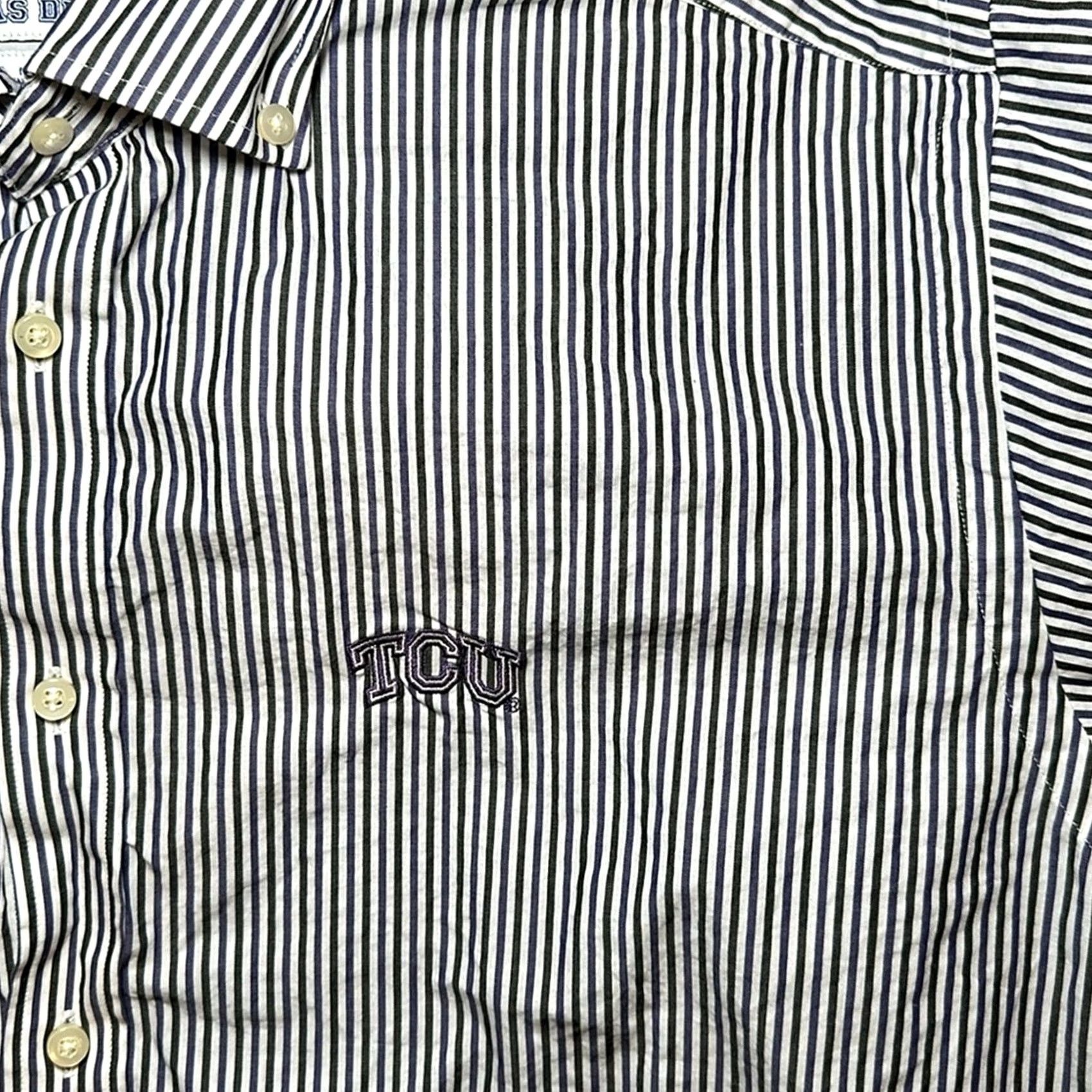 X-LARGE TCU Horned Frogs Thomas Dean Collegiate Long Sleeve Button Down - Large Size US L / EU 52-54 / 3 - 5 Thumbnail