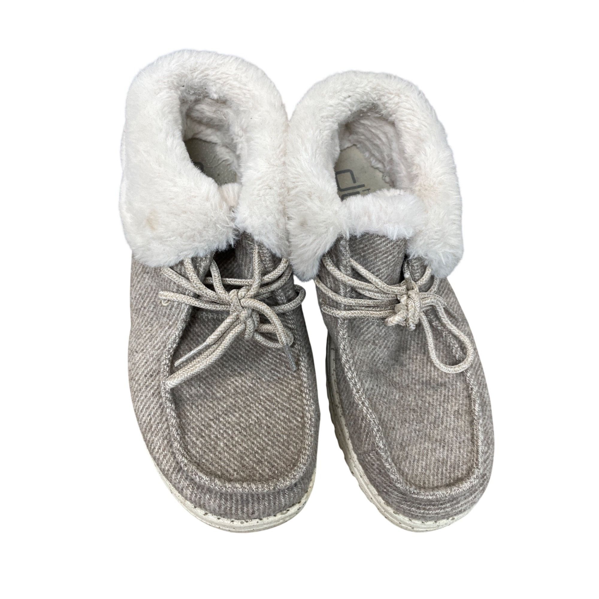 Other Hey Dude Britt womans gray beige faux fur lined bootie sz 8/ Size US 8 / IT 38 - 11 Thumbnail