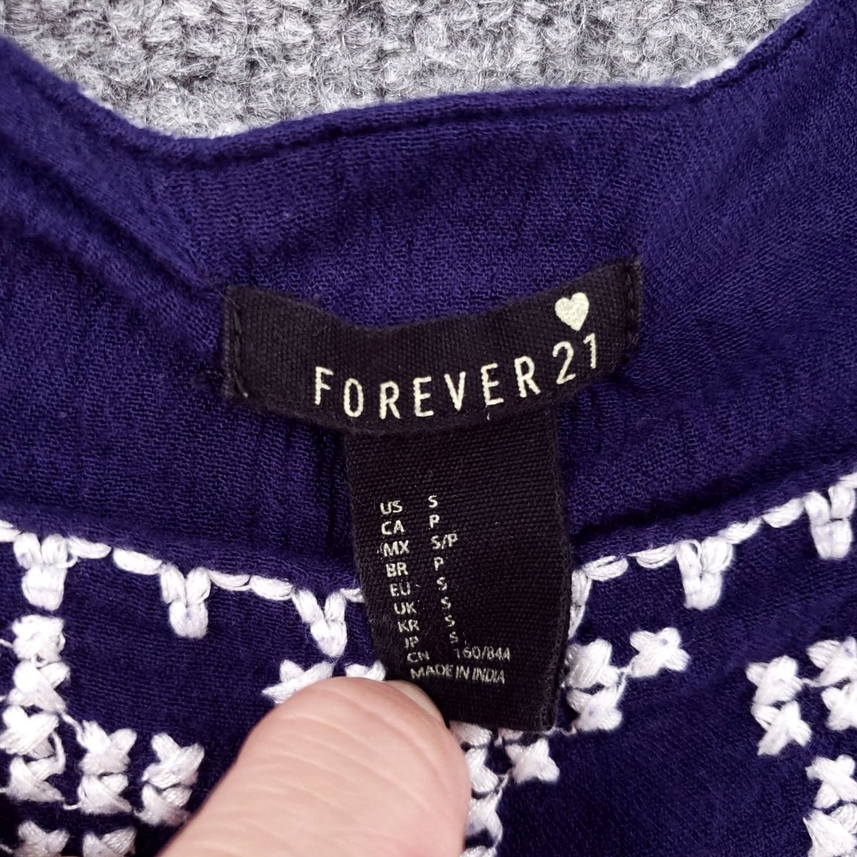 Forever 21 FOREVER 21 Dress Women S Blue Mini Sundress Embroidered Square Neck Summer Size S / US 4 / IT 40 - 3 Thumbnail