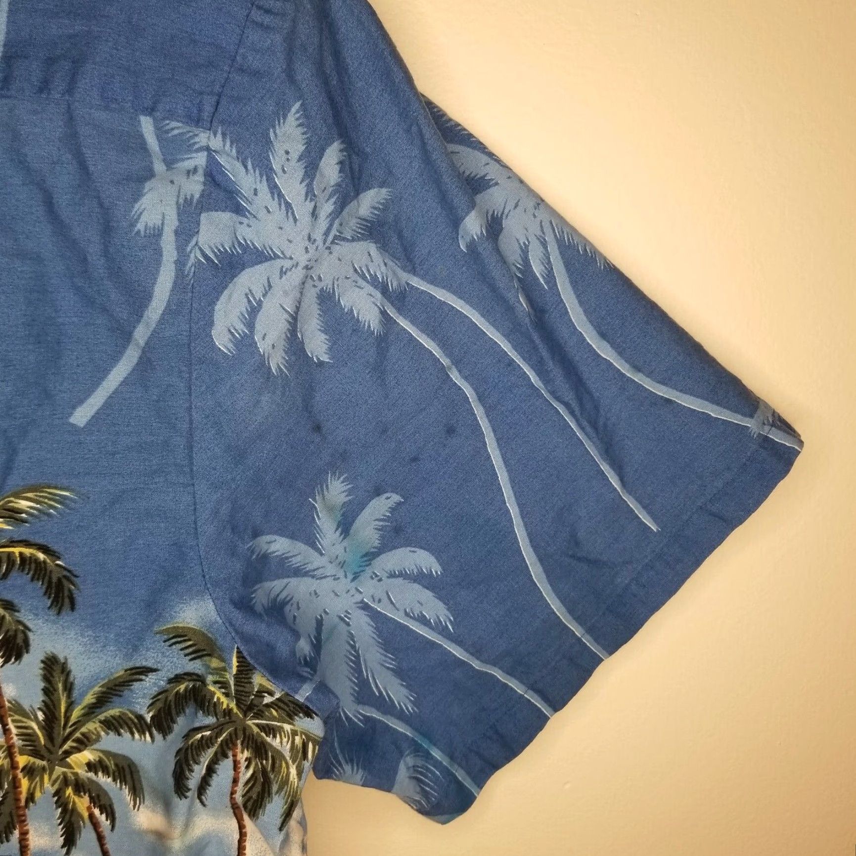 Vintage Palmwave Hawaiian Shirt Blue Floral Beach Casual Button-Up Short Sleeve Mens XL Size US XL / EU 56 / 4 - 7 Thumbnail