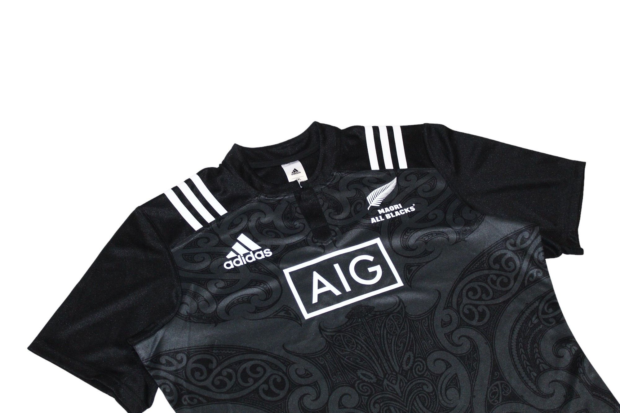 Adidas Adidas Maori All Blacks New Zealand 2017 home rugby jersey Size US XXL / EU 58 / 5 - 2 Thumbnail