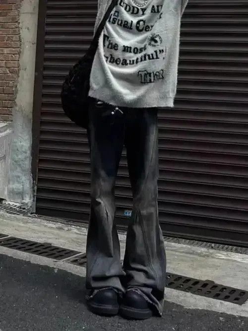 Jean Street Hip Hop Grunge Y2K Micro Flared Jeans Size US 34 / EU 50 - 7 Thumbnail