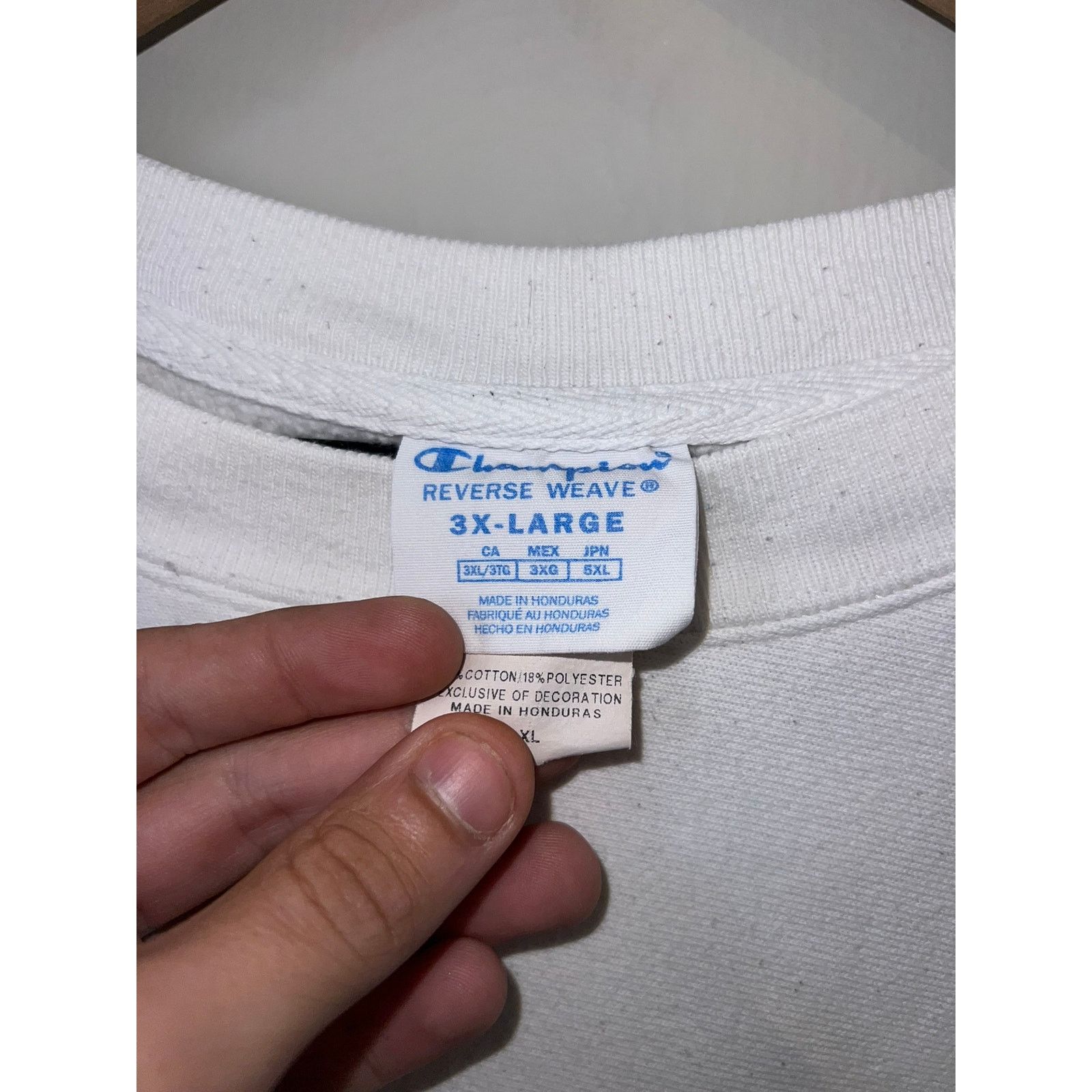 Champion Champion Reverse Weave Sweatshirt White Crewneck 2000s 3XL Size US XXL / EU 58 / 5 - 7 Thumbnail