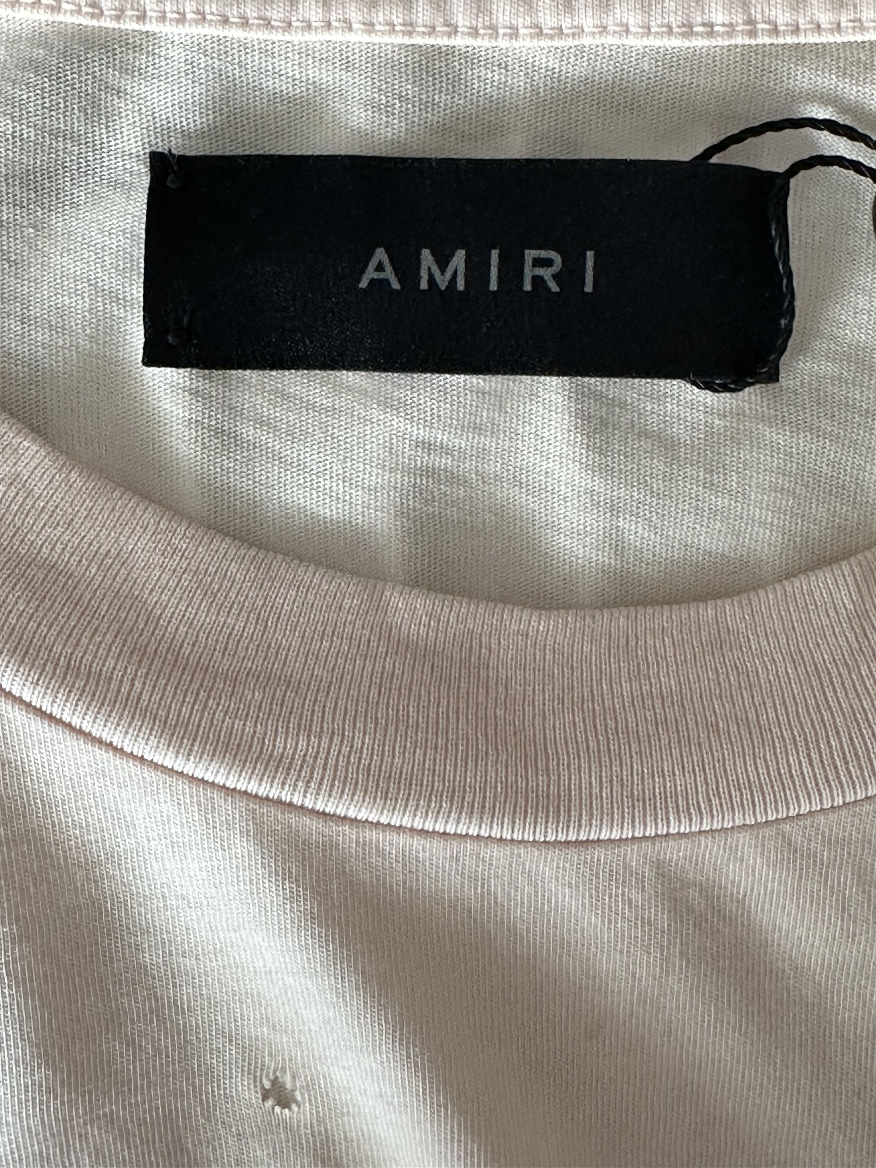 Amiri Amiri Pink & White MA Logo Shotgun T-Shirt Size US S / EU 44-46 / 1 - 3 Thumbnail