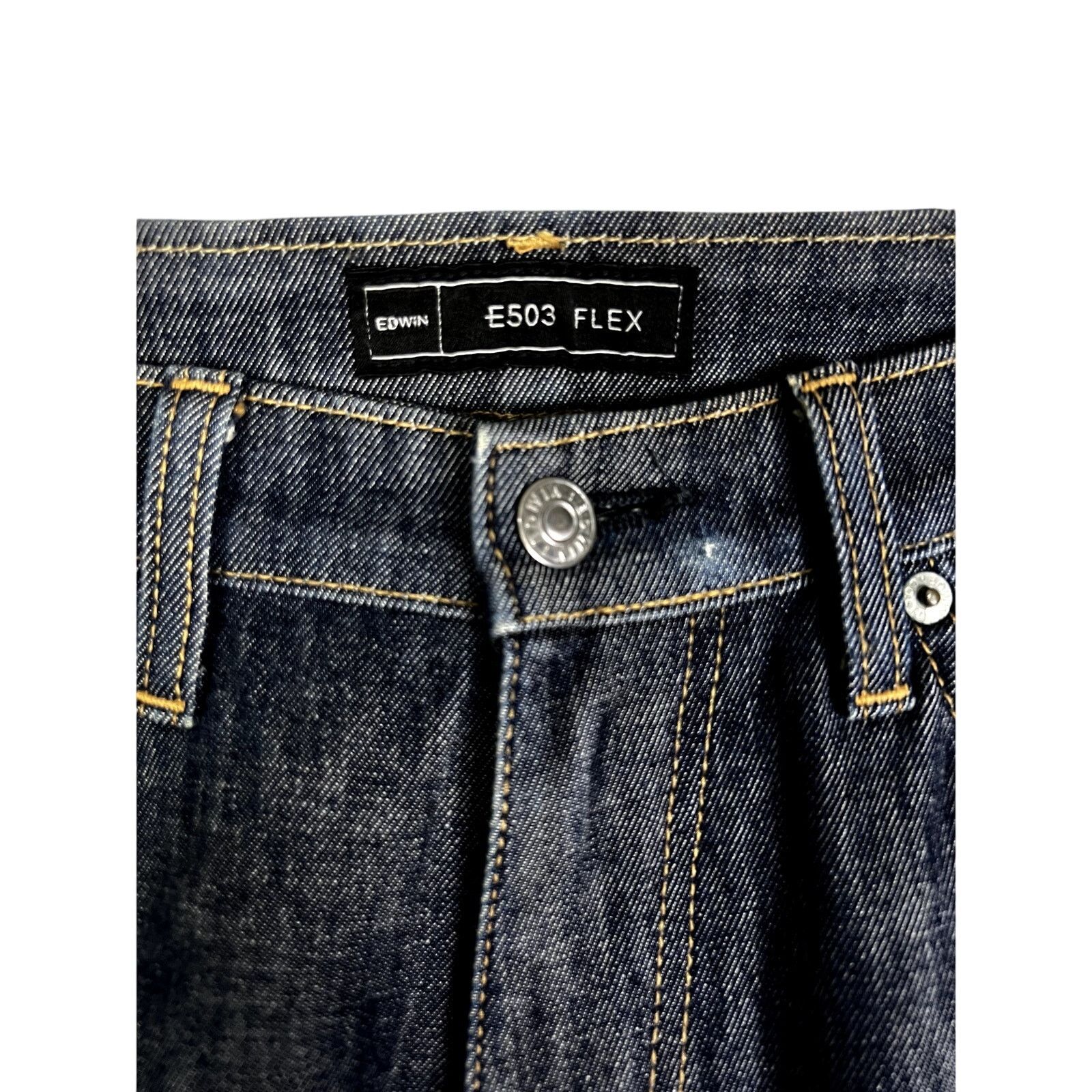 Edwin Edwin Japan E503 Men's 30x33 Flex Dark Denim Straight Jeans Size US 30 / EU 46 - 6 Thumbnail