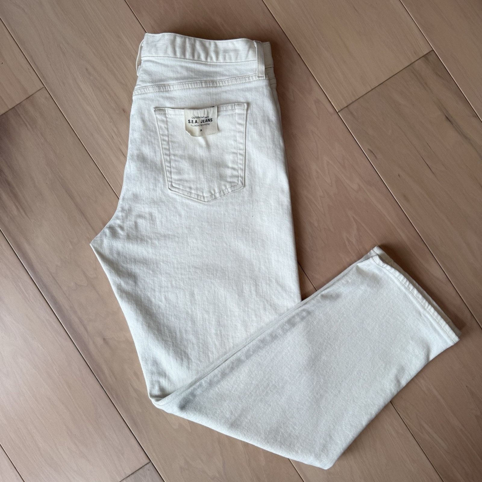 Outerknown Outerknown Fillmore Boyfriend Jeans Women's 31 White Glam Size 31" - 2 Thumbnail