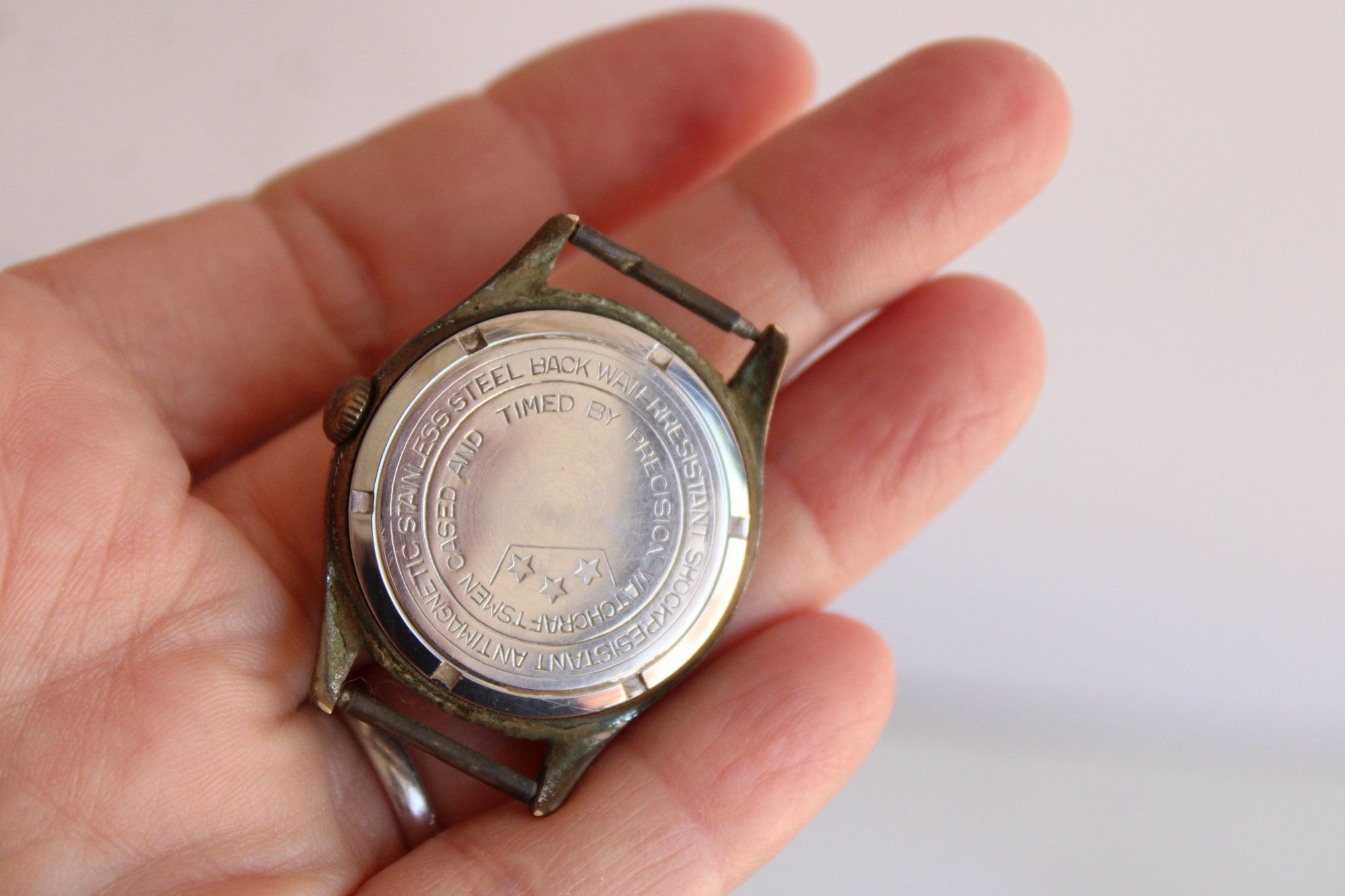 Vintage Vintage 1950s Mens Villereuse Watch, Incabloc, Antimagnetic, Size ONE SIZE - 9 Thumbnail