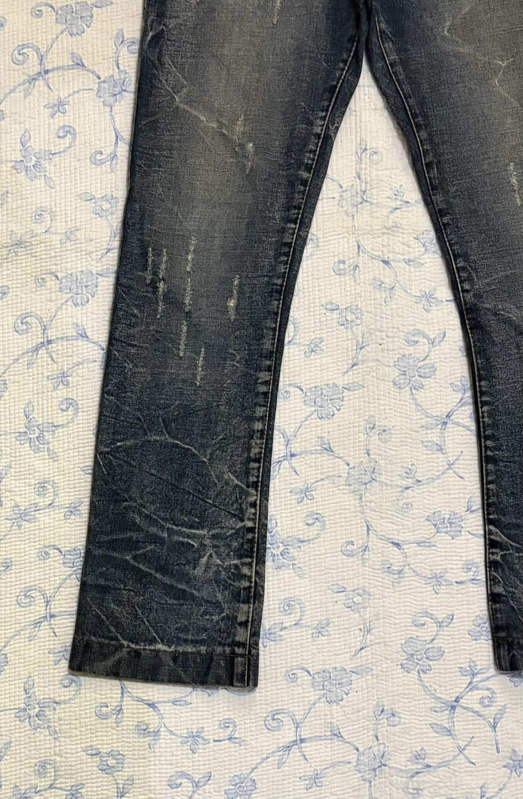 Global Work × Vintage Japanese Global Work Streetwear Flared Distressed Denim Size US 32 / EU 48 - 6 Thumbnail