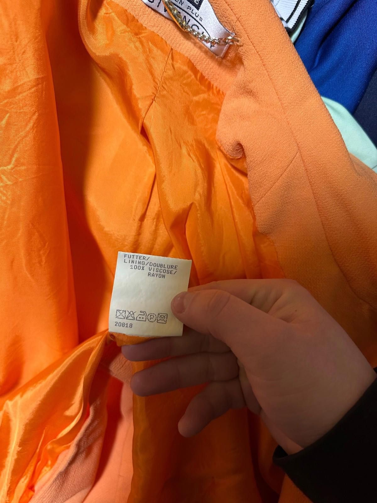 Givenchy GIVENCHY En Plus Vintage Statement Orange Blazer 46W US 16W Size L / US 10 / IT 46 - 9 Thumbnail