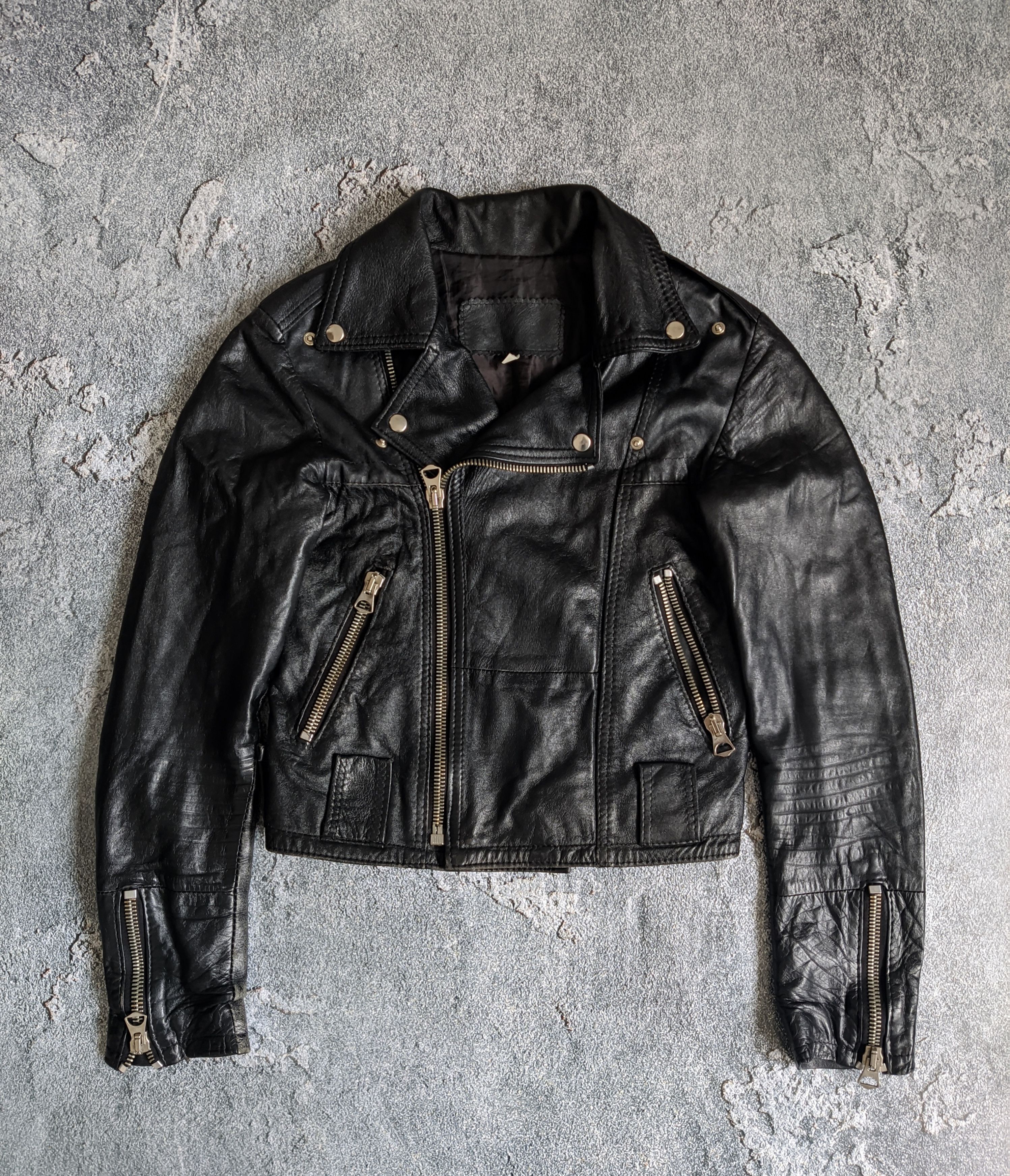 Vera Pelle Vintage leather jacket biker vera pelle y2k 90s Size S / US 4 / IT 40 - 1 Thumbnail