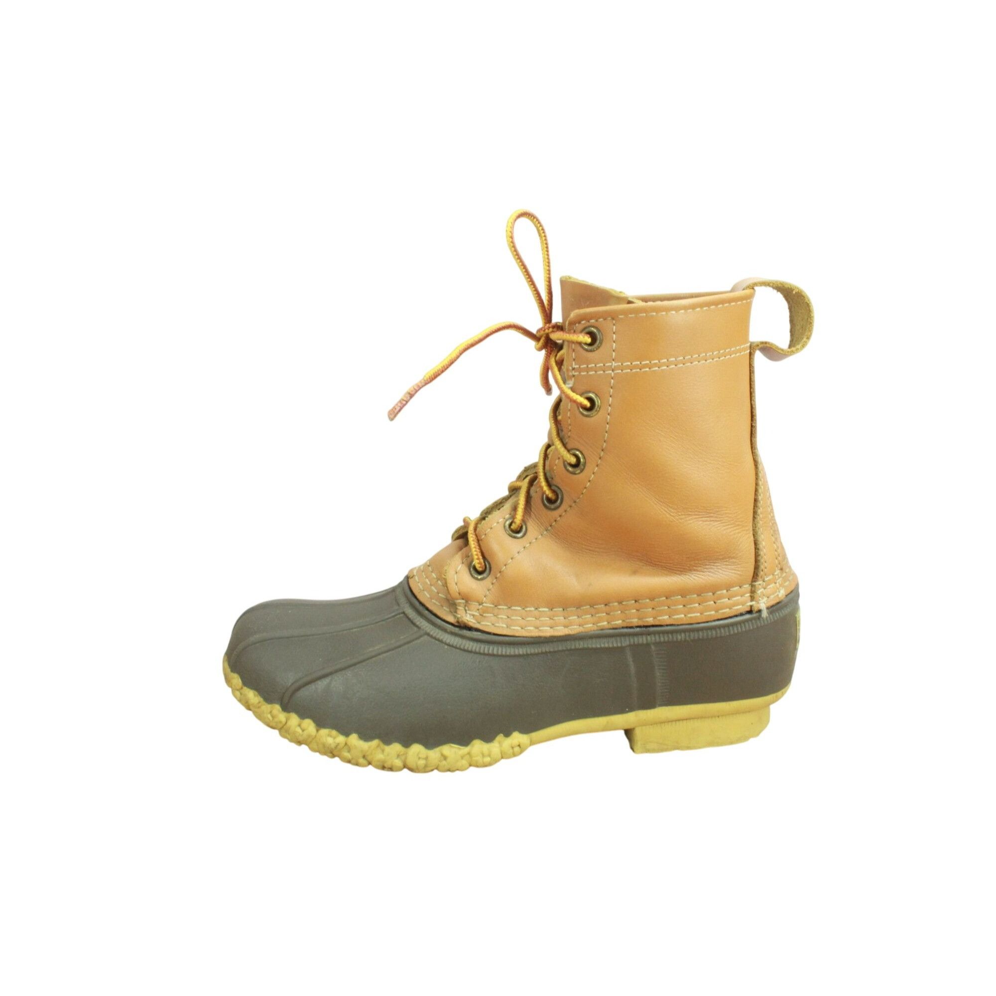 L.L. Bean × Leather LL Bean Women's Leather Unlined Ankle Duck Boots Size 8 M Size US 8 / IT 38 - 1 Thumbnail