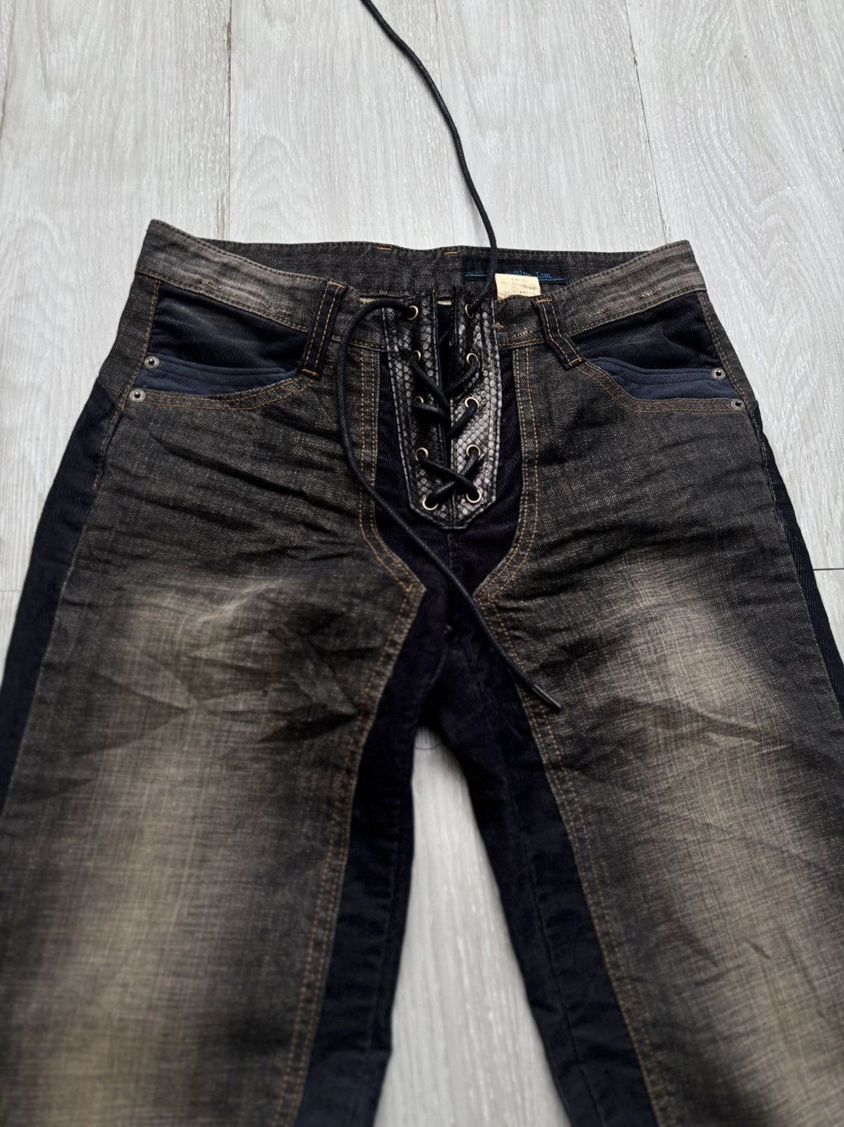 Japanese Brand BLUE JAM lace up flare jeans Size US 28 / EU 44 - 2 Thumbnail