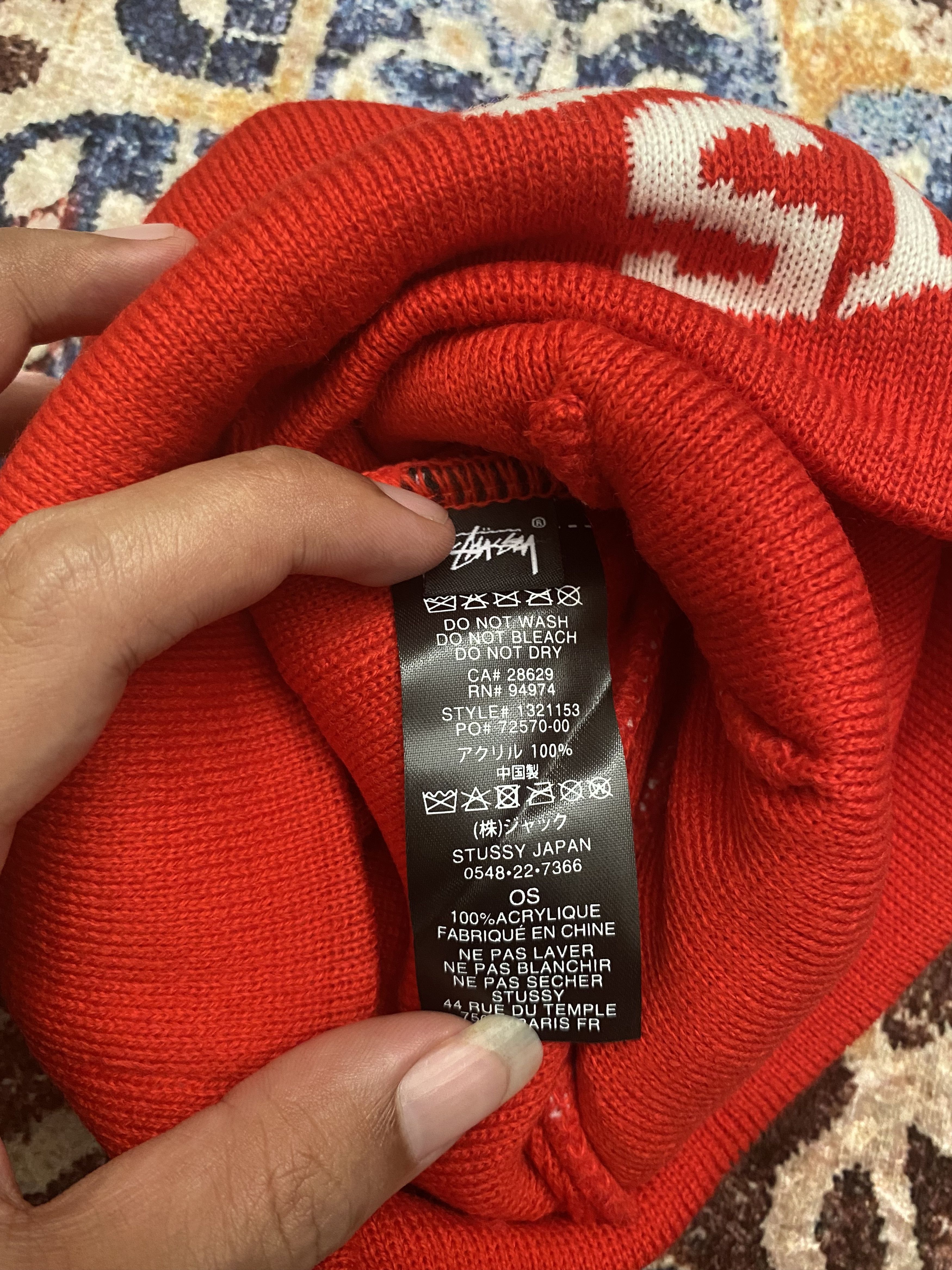 Stussy Stussy Sport Jacquard Skullcap - Red Size ONE SIZE - 3 Thumbnail