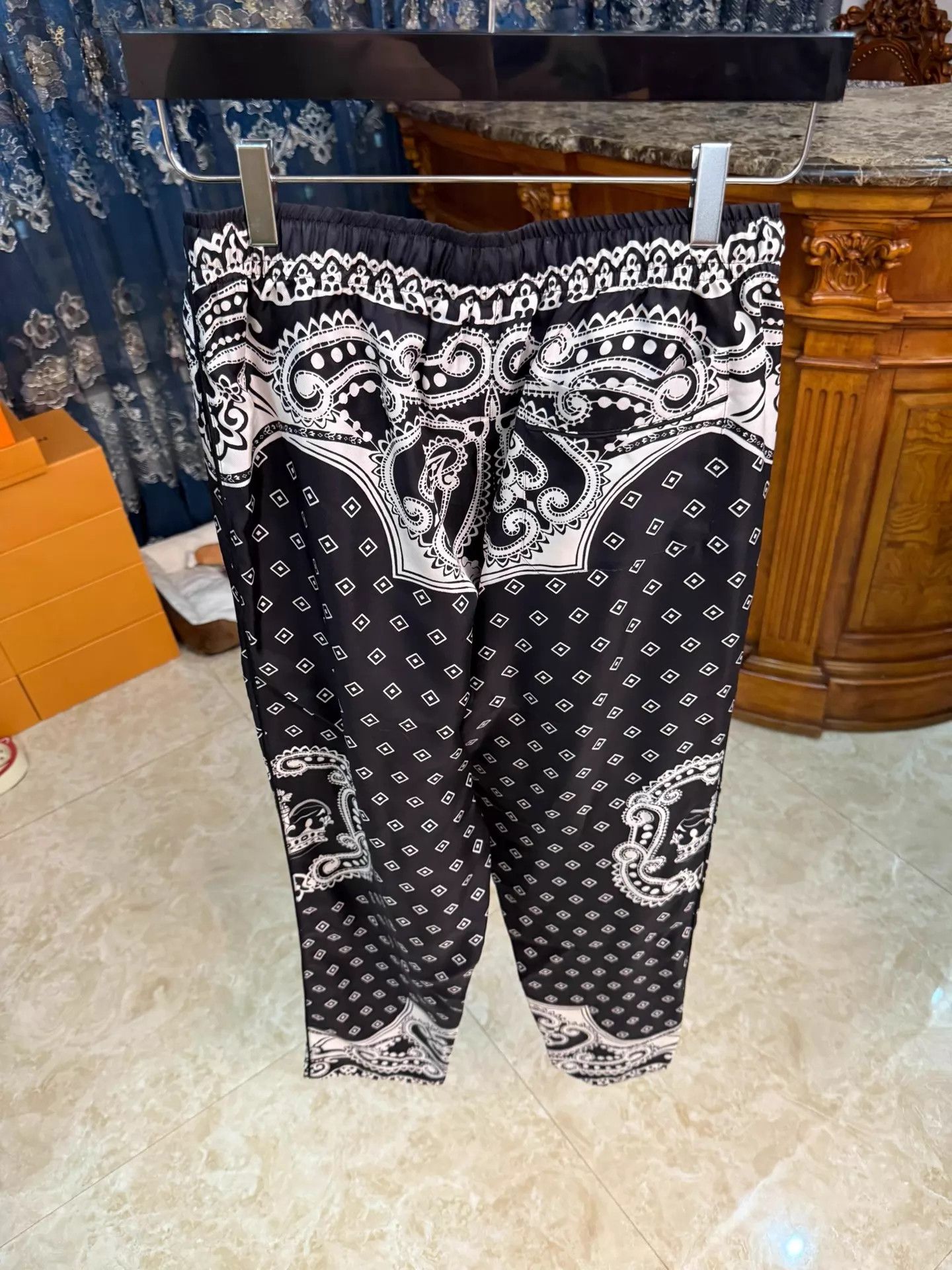Dolce & Gabbana DG Silk Crown Logo Black/White Pants 46(fits50) New Size US 30 / EU 46 - 2 Thumbnail