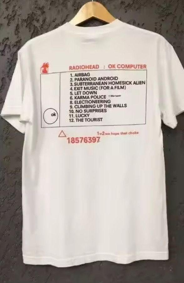 Other Y2K Streetwear Retro Radiohead Computer Print White T-Shirt Size US M / EU 48-50 / 2 - 3 Thumbnail