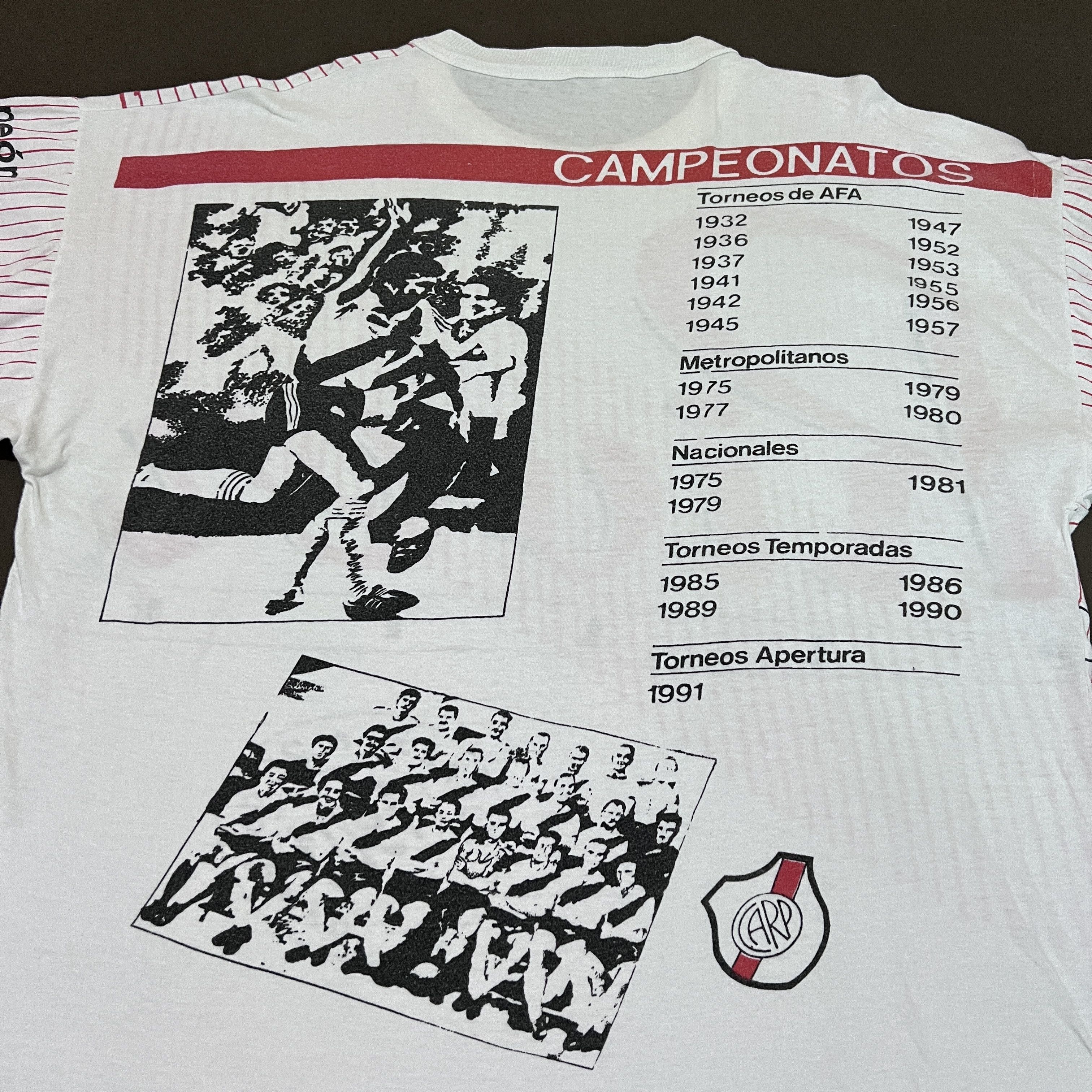 Vintage Vintage River Plate football club History Tee Argentina Size US XL / EU 56 / 4 - 6 Thumbnail