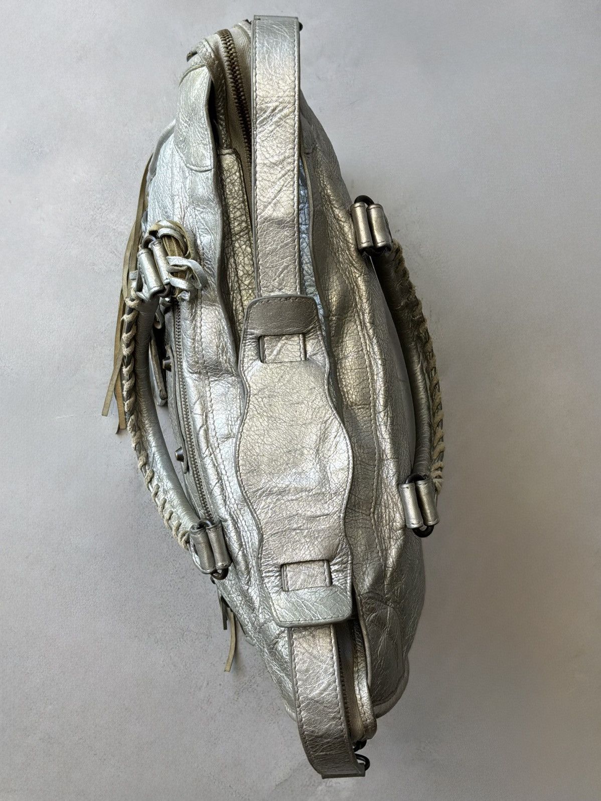 Balenciaga Balenciaga - Classic City - Metallic Silver Lambskin Bag Size ONE SIZE - 11 Thumbnail