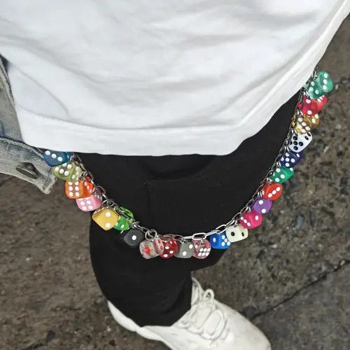 VIBE Colourful Dice Pants Chain Size ONE SIZE - 2 Thumbnail