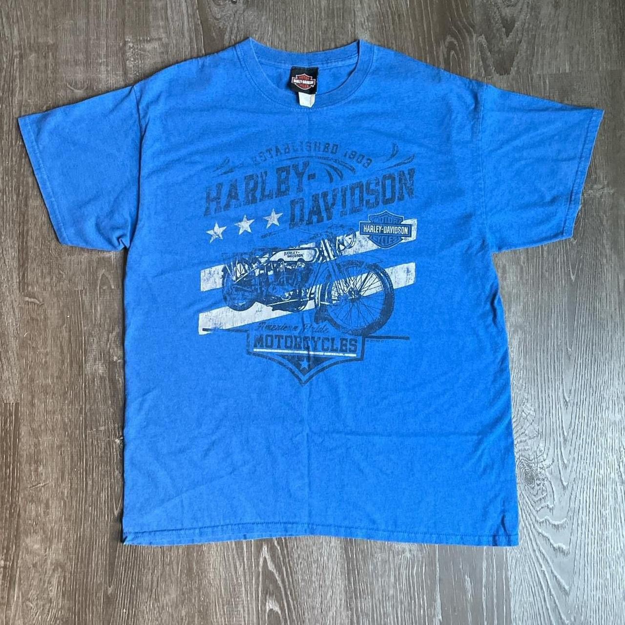 Ed Hardy × Harley Davidson × Vintage Vintage Harley Davidson blue t shirt motorcycle tee Size US M / EU 48-50 / 2 - 1 Thumbnail