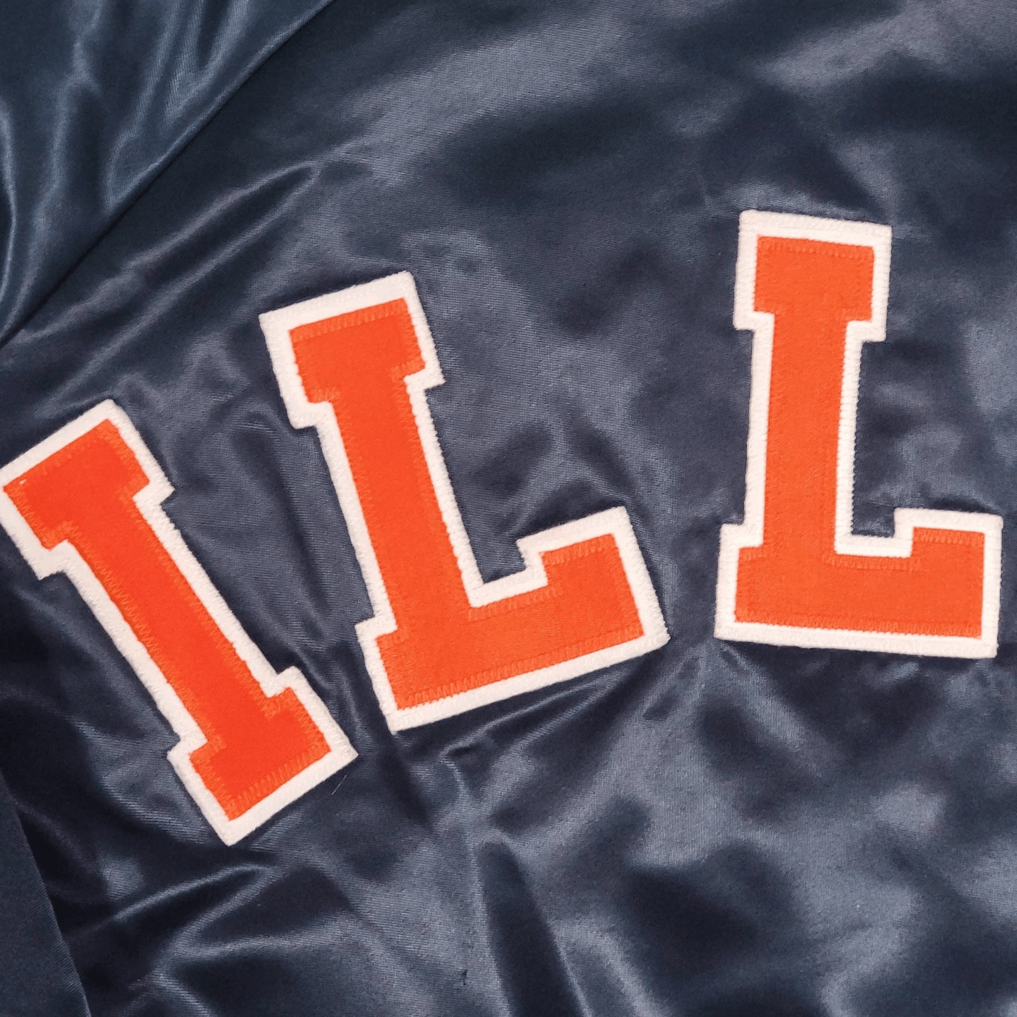 Vintage Illinois Ilini Vintage 80s Chalk Line Satin Bomber Jacket Size US XL / EU 56 / 4 - 6 Thumbnail