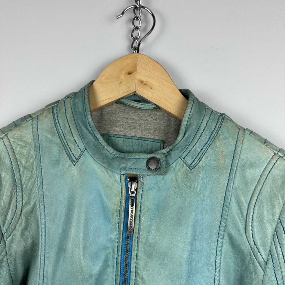 Vintage Vintage Rare Freaky Nation Crazy Faded Leather Jacket Size M / US 6-8 / IT 42-44 - 11 Thumbnail