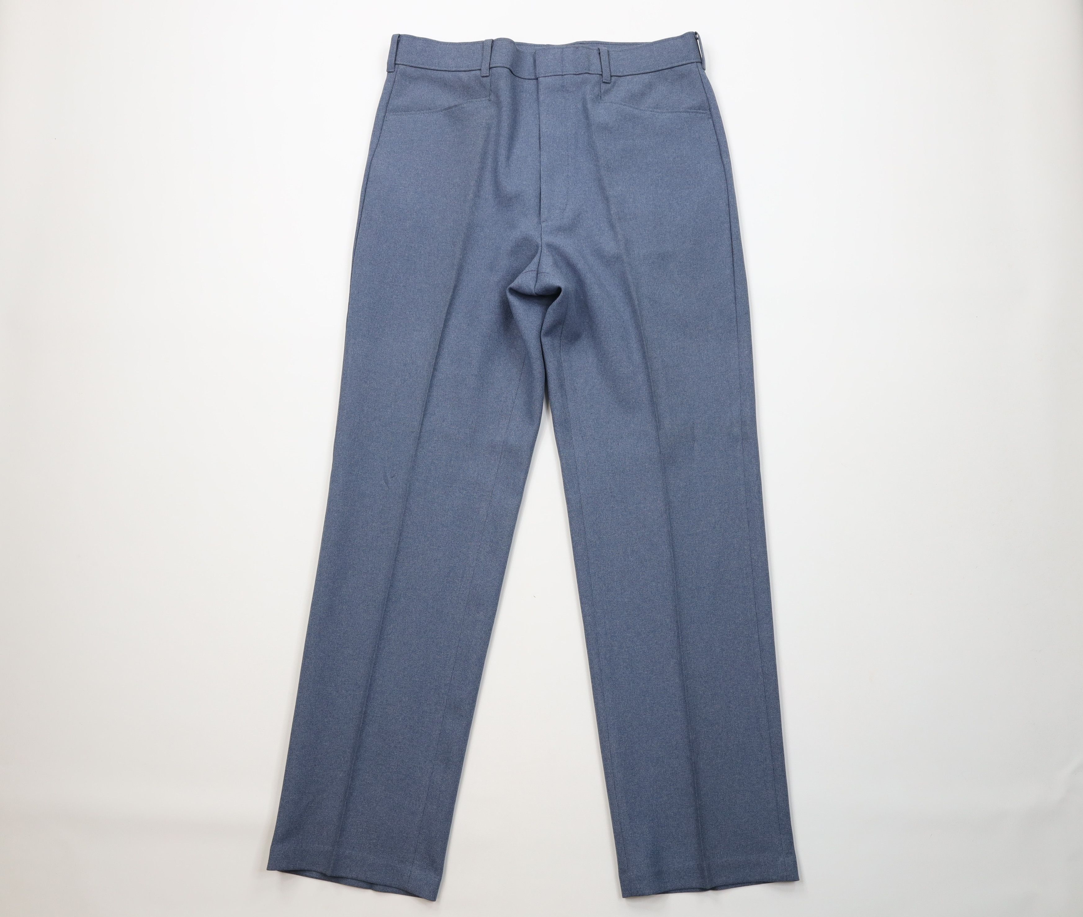 Levi's Vintage 80s Levis Knit Chino Pants Trousers Blue USA Size US 34 / EU 50 - 1 Thumbnail