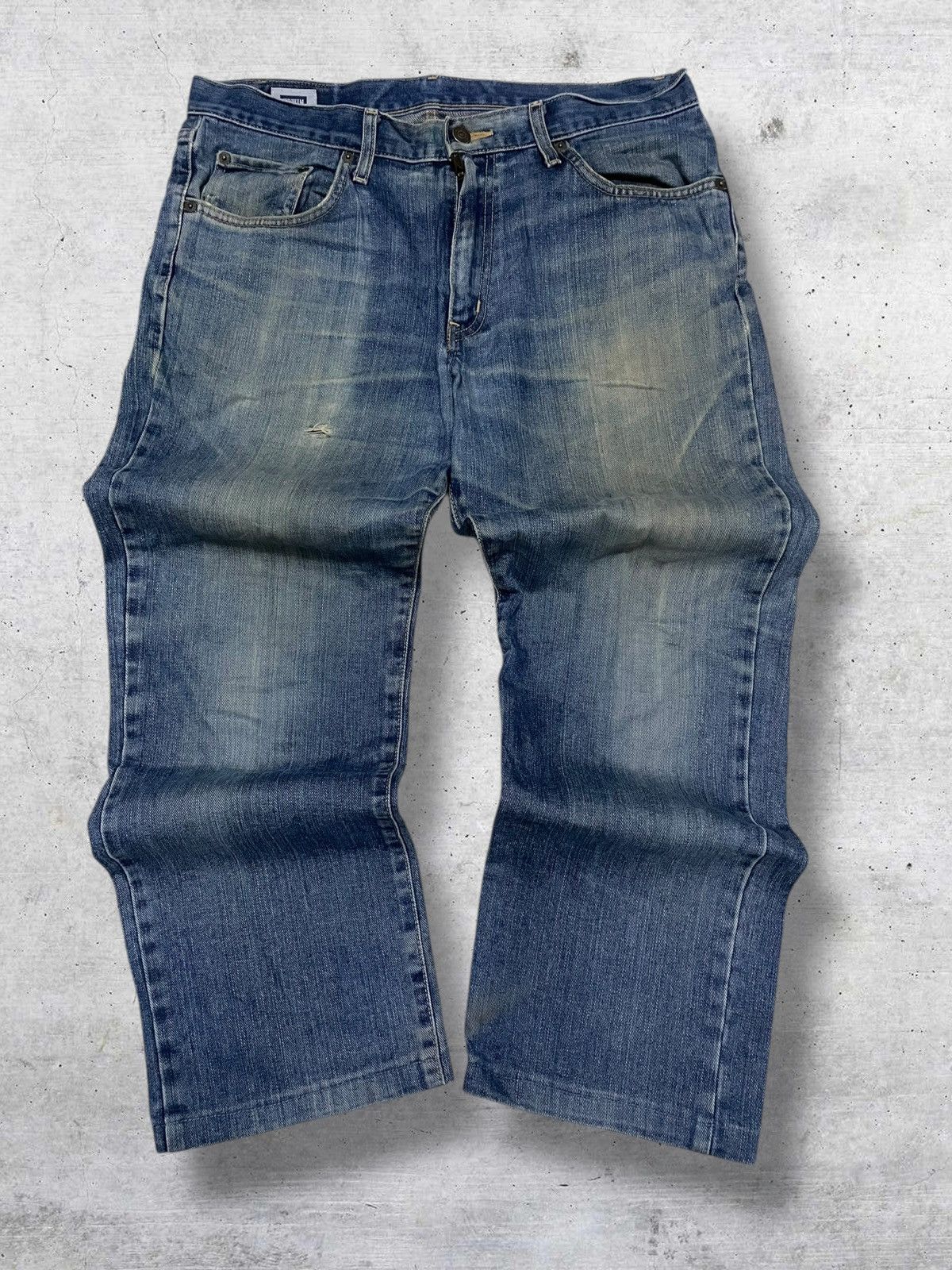 Edwin VINTAGE EDWIN 90S DESIGNER JAPAN OG RIPPED MUDWASH DENIM Size US 32 / EU 48 - 1 Thumbnail