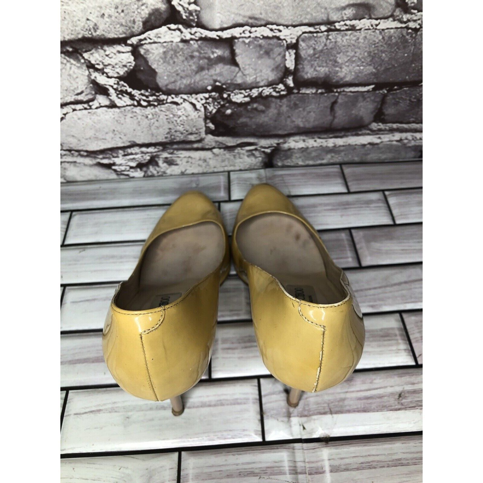 Jimmy Choo JIMMY CHOO London Yellow Patent Leather Kitten Pumps Heels W Size US 5 / IT 35 - 5 Thumbnail