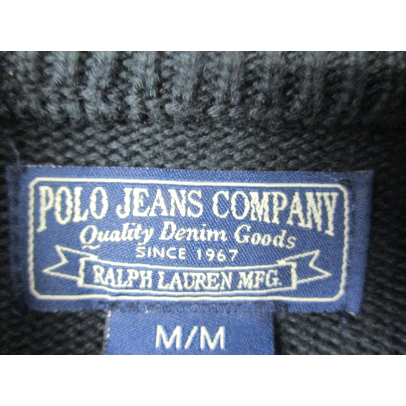 Vintage VINTAGE Polo Jeans Company Sweater Mens Medium Green 1/4 Zip Mock Neck USA Flag Logo Size US M / EU 48-50 / 2 - 4 Thumbnail