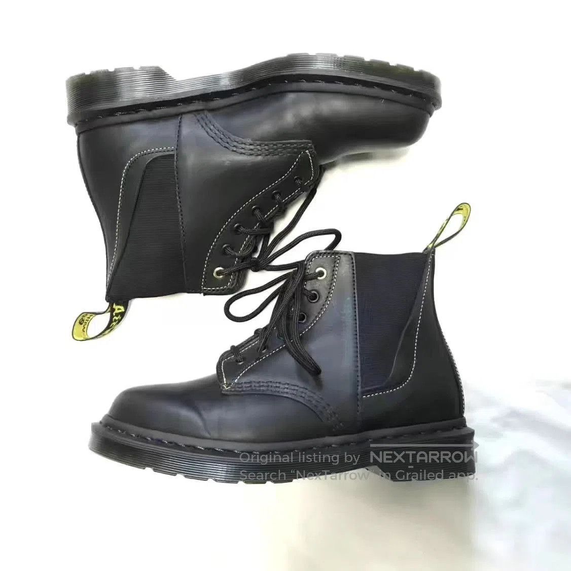 Yohji Yamamoto Black Leather Lace-Up Boots. Size US 8 / EU 41 - 2 Thumbnail