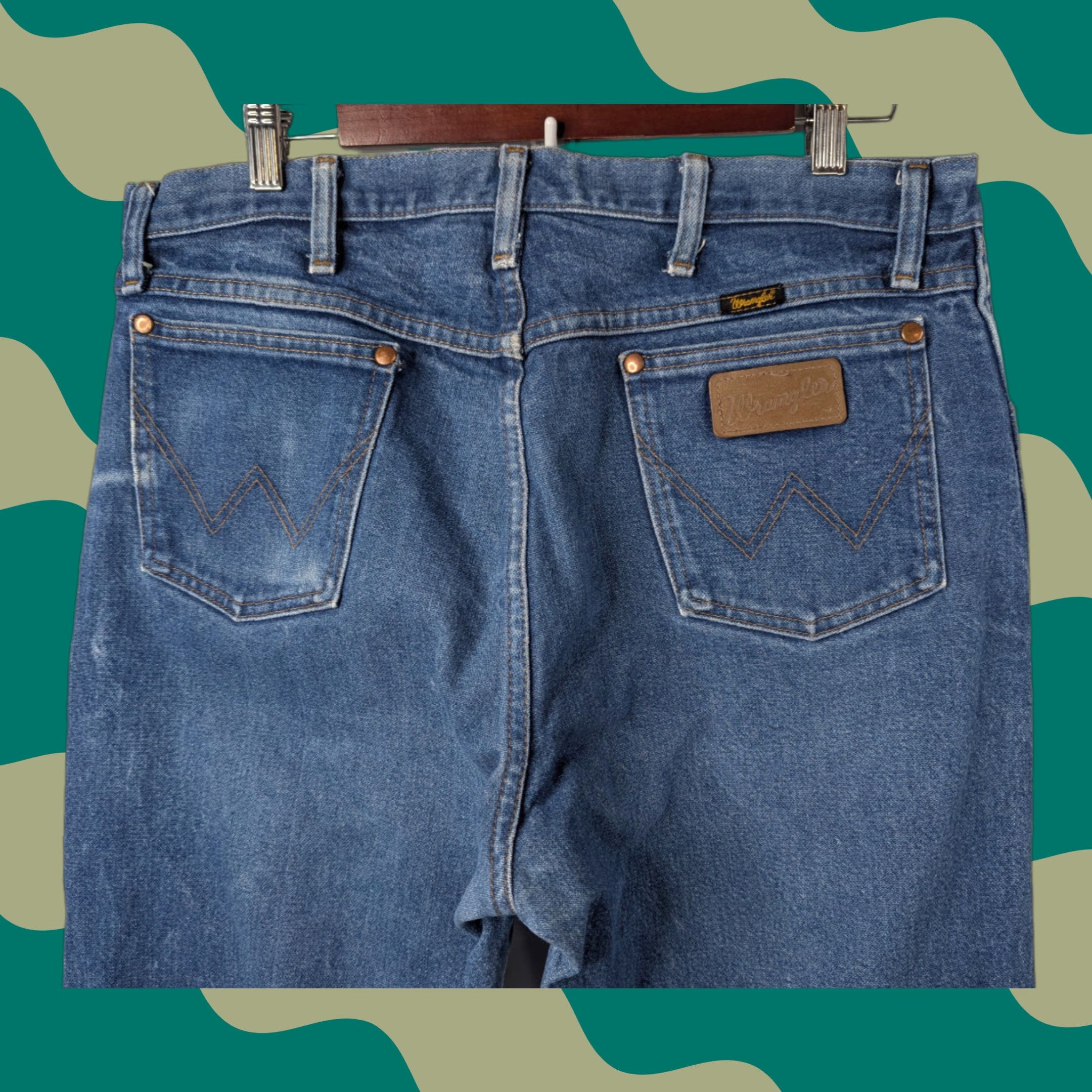 Wrangler VINTAGE Wrangler Jeans Men's 36x34 Cowboy Cut Bootcut Western Workwear Distressed 13MWZ jeans Size US 36 / EU 52 - 1 Thumbnail