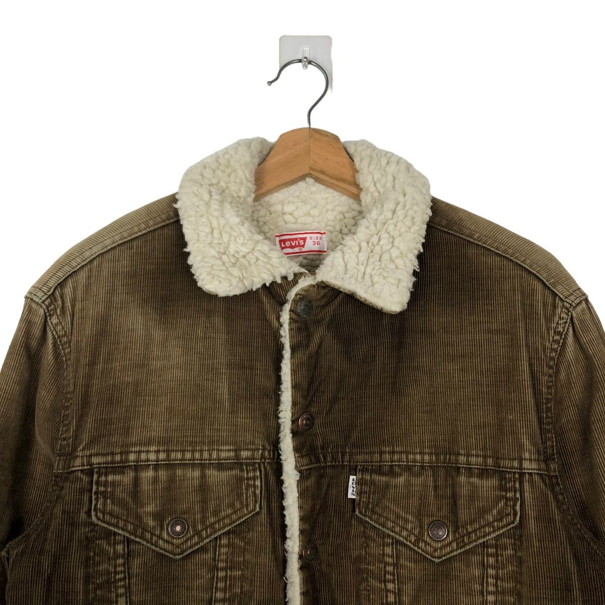 Levi's 🔥90’s VINTAGE LEVI’S TRUCKER SHERPA LINING CORDUROY Size US S / EU 44-46 / 1 - 3 Thumbnail