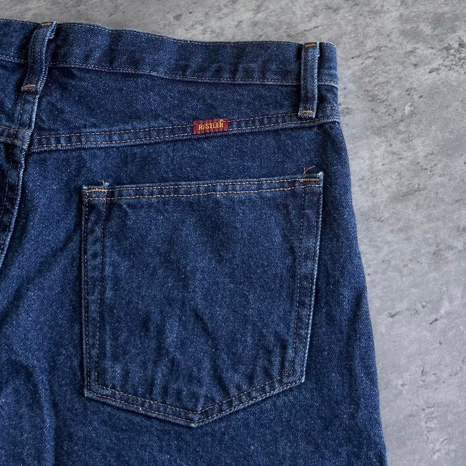 Levi's × Rustler × Vintage Vintage Y2K Levi’s Style Baggy Grunge Opium Dark Wash Jeans Size US 33 - 3 Thumbnail