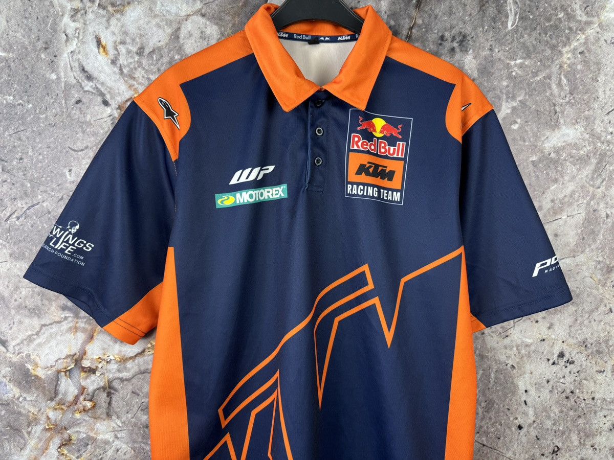 Formula 1 Red Bull KTM Racing Team Polo Shirt Navy Orange Motorex WP Size US L / EU 52-54 / 3 - 3 Thumbnail