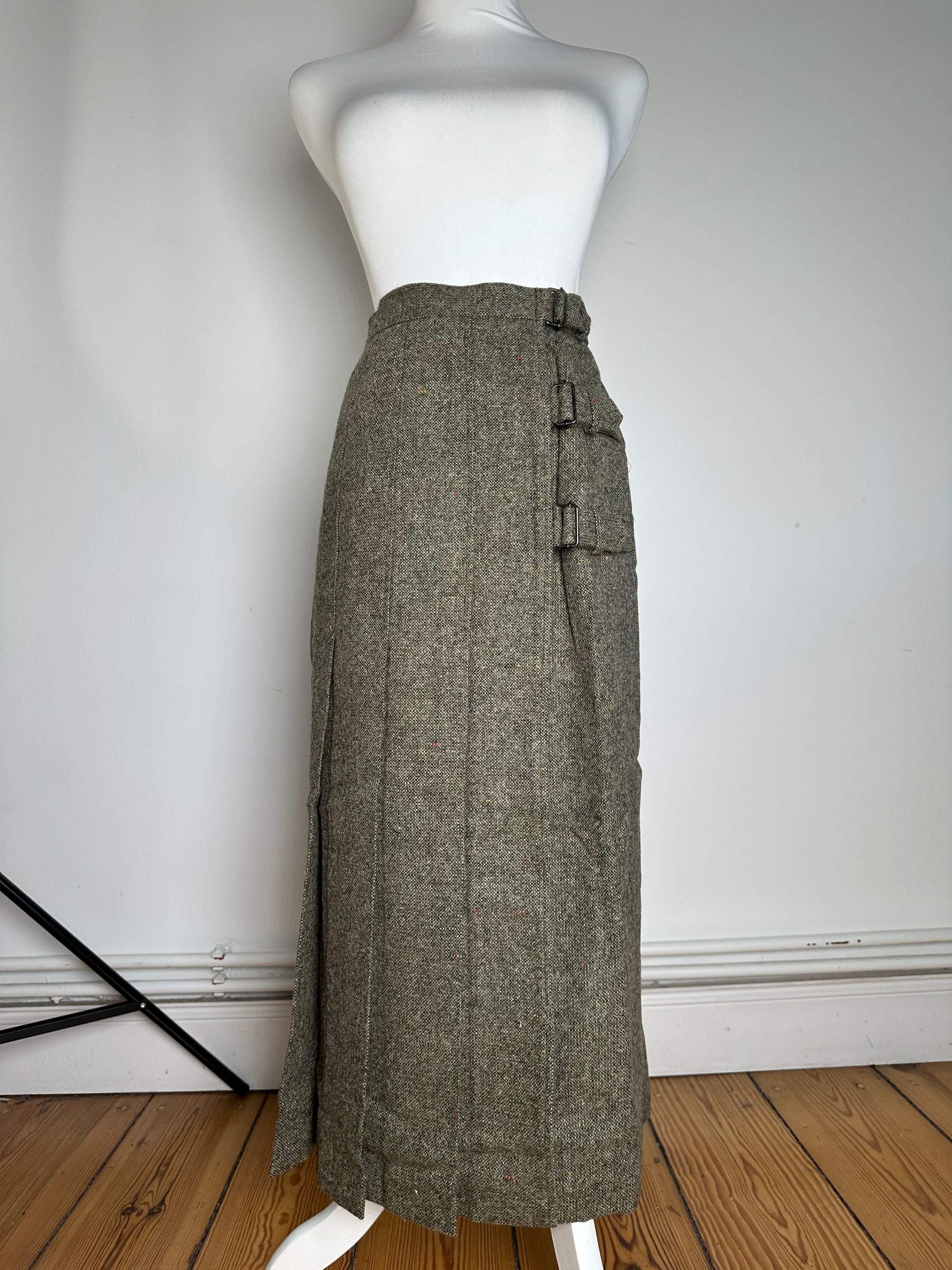 Dior Vintage Wool Long Skirt Grey M Size 30" / US 8 / IT 44 - 1 Thumbnail