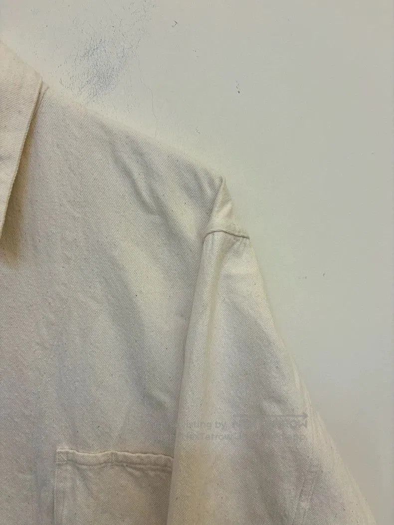 Comoli comoli white pleated fabric jacket. Size US L / EU 52-54 / 3 - 3 Thumbnail