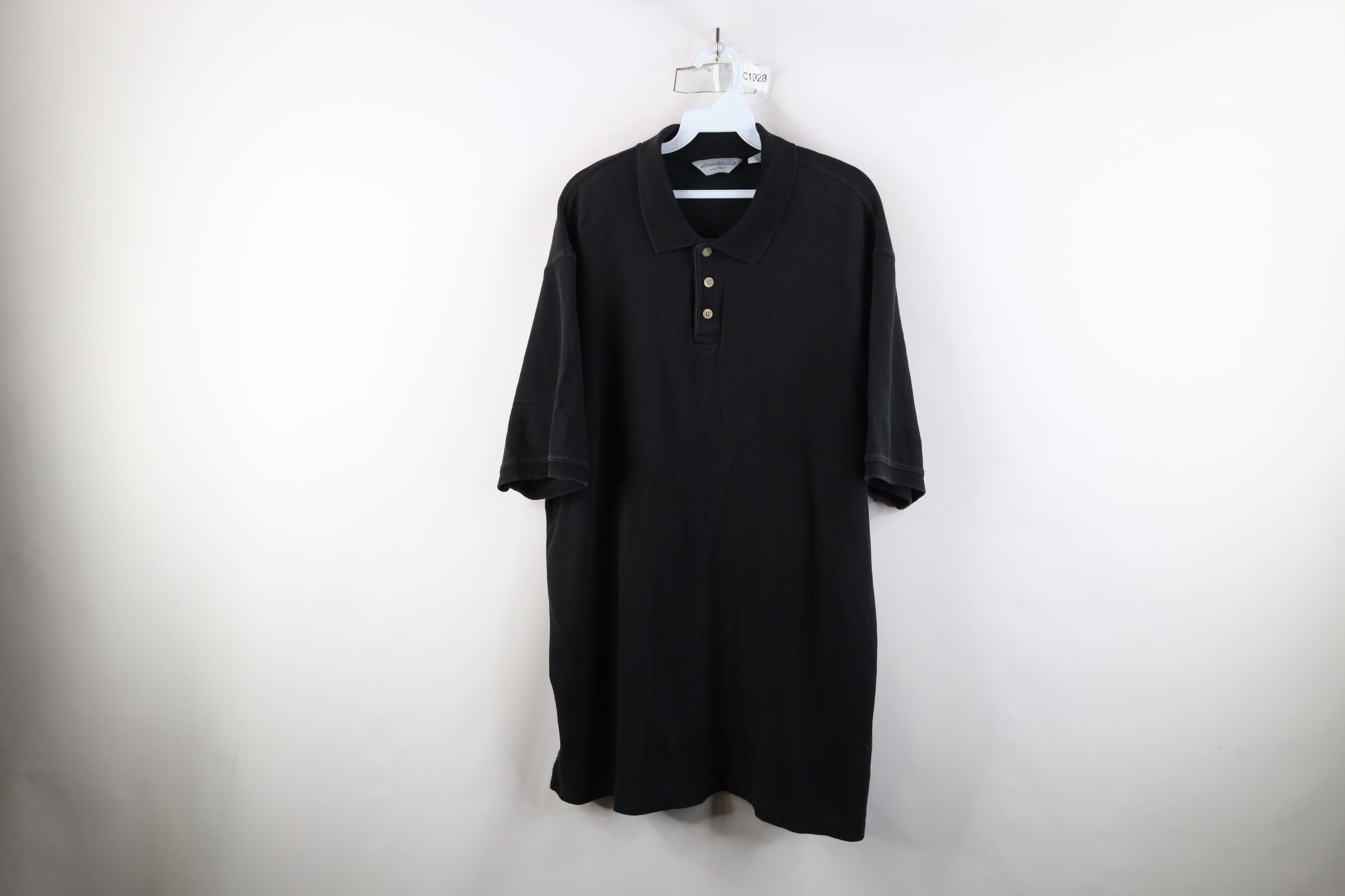 Eddie Bauer × Vintage Vintage 90s Eddie Bauer Blank Collared Polo Shirt Black Size US XXL / EU 58 / 5 - 1 Thumbnail