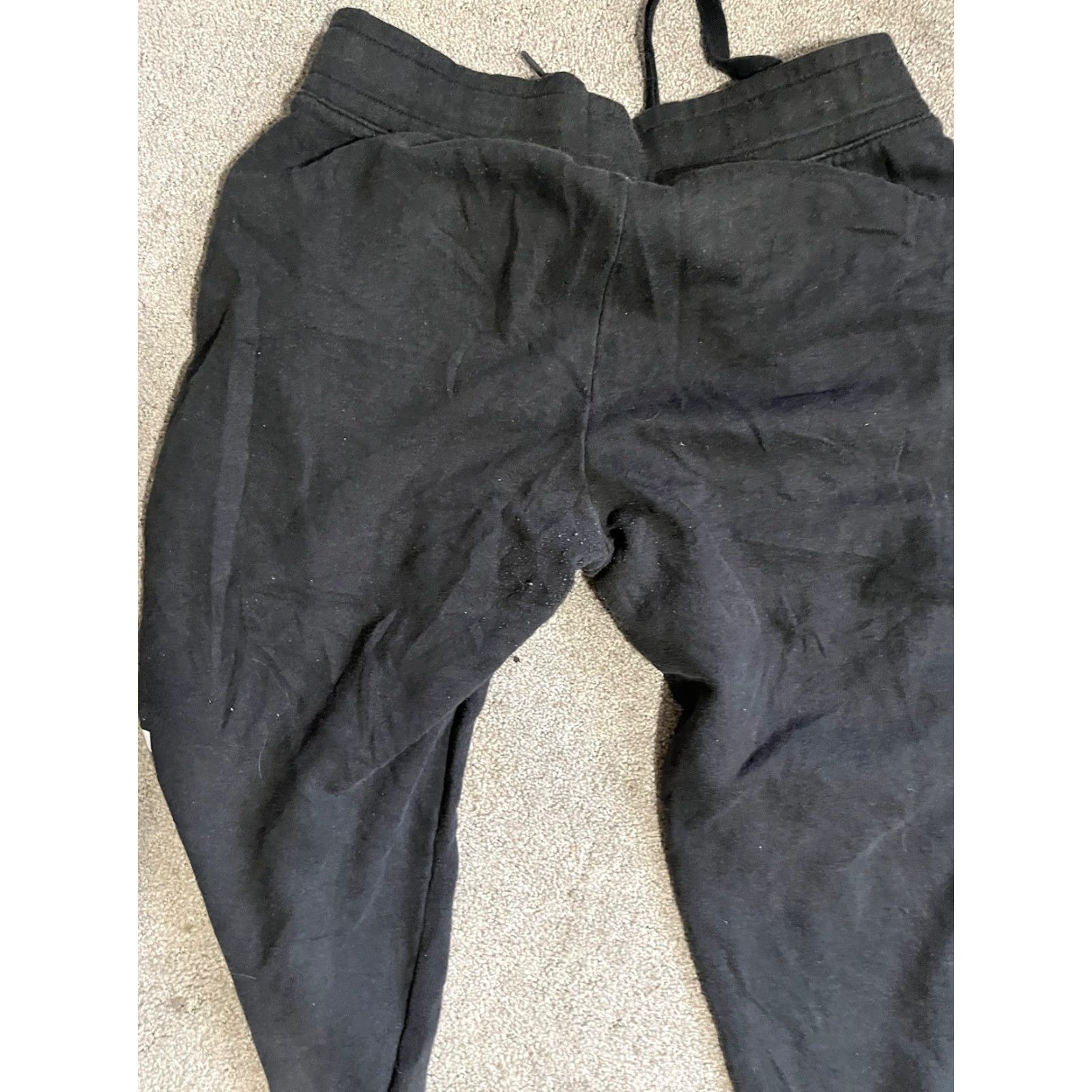 Banana Republic VINTAGE Banana Republic Sweatpants Drawstring M Women Black Joggers Lounge Cotton Size 32" / US 10 / IT 46 - 4 Thumbnail