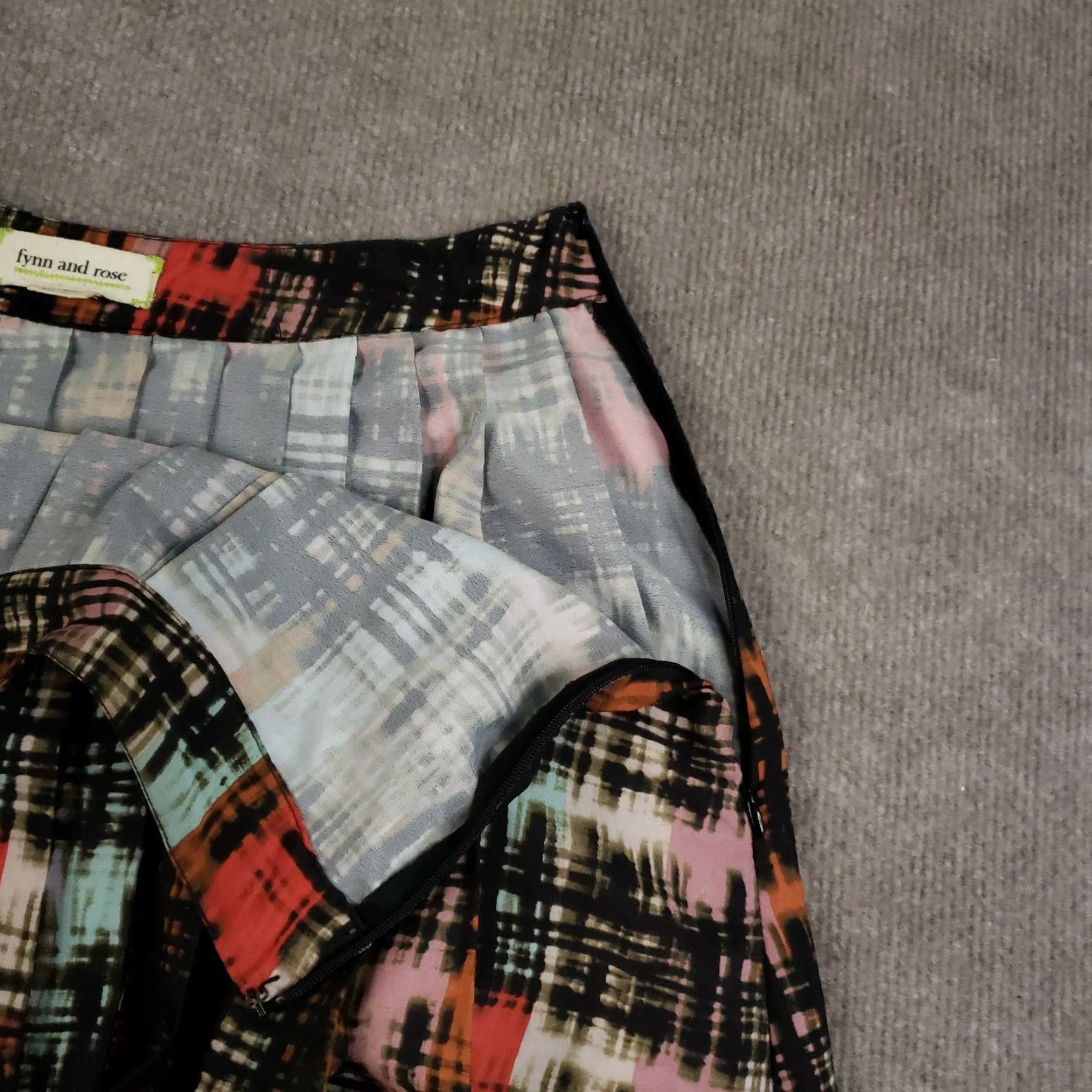Anthropologie Anthropologie Skirt Women Size 4 Black Orange Pleated Pockets Casual Geometric Knee Length Size 27" / US 4 / IT 40 - 7 Thumbnail