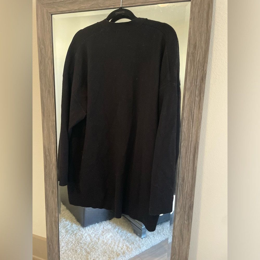 Zara Zara thick black cardigan Size L / US 10 / IT 46 - 2 Thumbnail