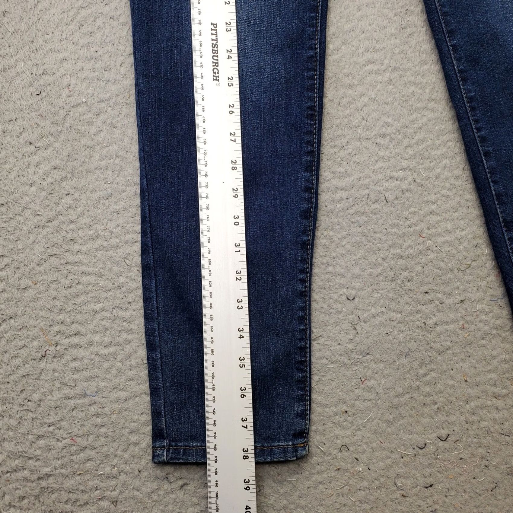 Vintage D. Jeans Womens Jeans Blue Denim High Rise Skinny 5-Pocket 32 Waist 29 Inseam Vintage: No Size 24" / US 00 / IT 34 - 3 Thumbnail