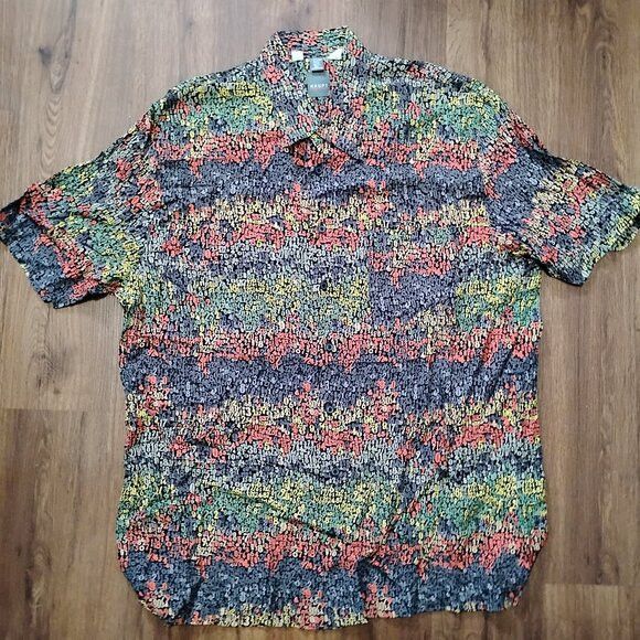 Haupt Vintage Haupt Numbers Digits Button Shirt Short Sleeve Size US L / EU 52-54 / 3 - 2 Thumbnail